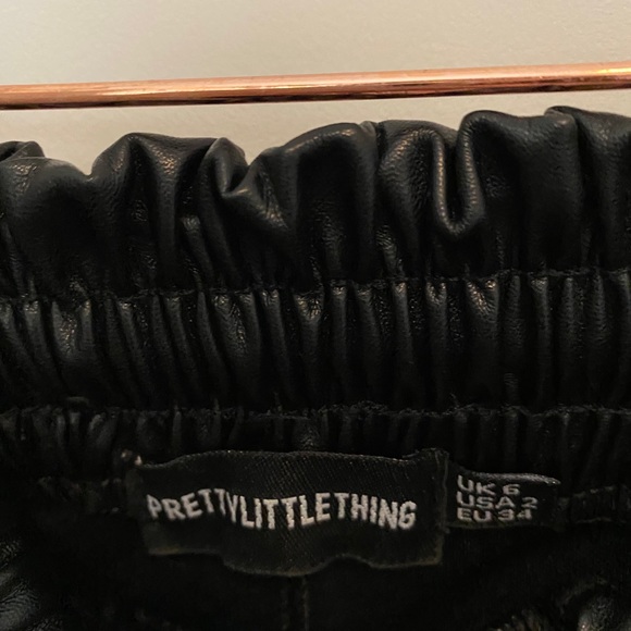 Pretty Little Thing Leather Joggers - Picture 4 of 7